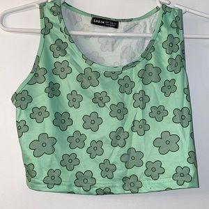 Floral print crop tank top from shein